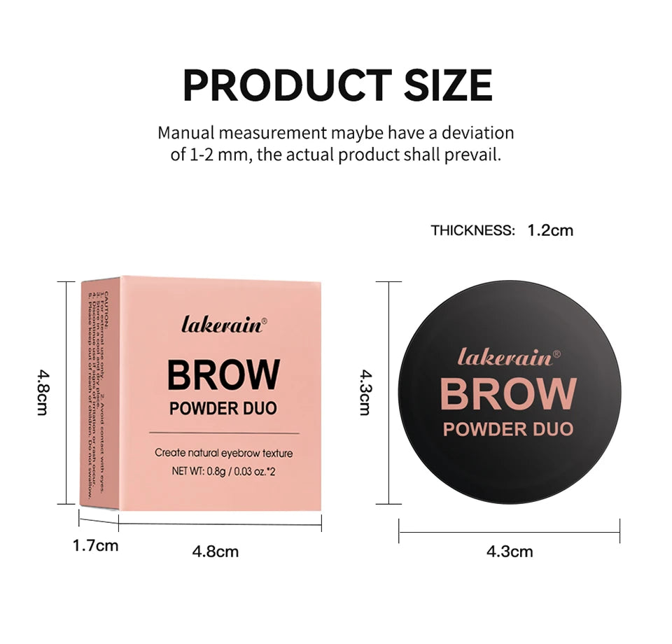 Two-Color Eyebrow Powder Duo for Natural Brows and Contouring - 14