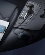 60W Fast Dual Port Car Charger with Retractable Cable