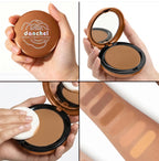 Matte Bronzer Compact Powder for Natural Sun-Kissed Glow