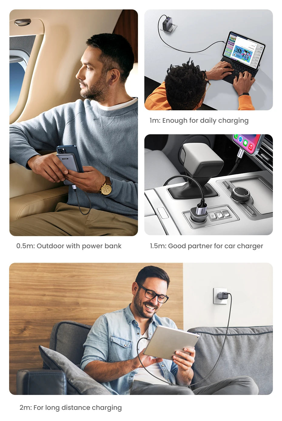 MFi Certified 2.4A Fast Charging USB to Lightning Cable - 20