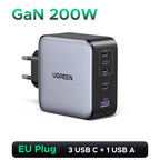 200W GaN Fast Wall Charger for Laptops and Smartphones