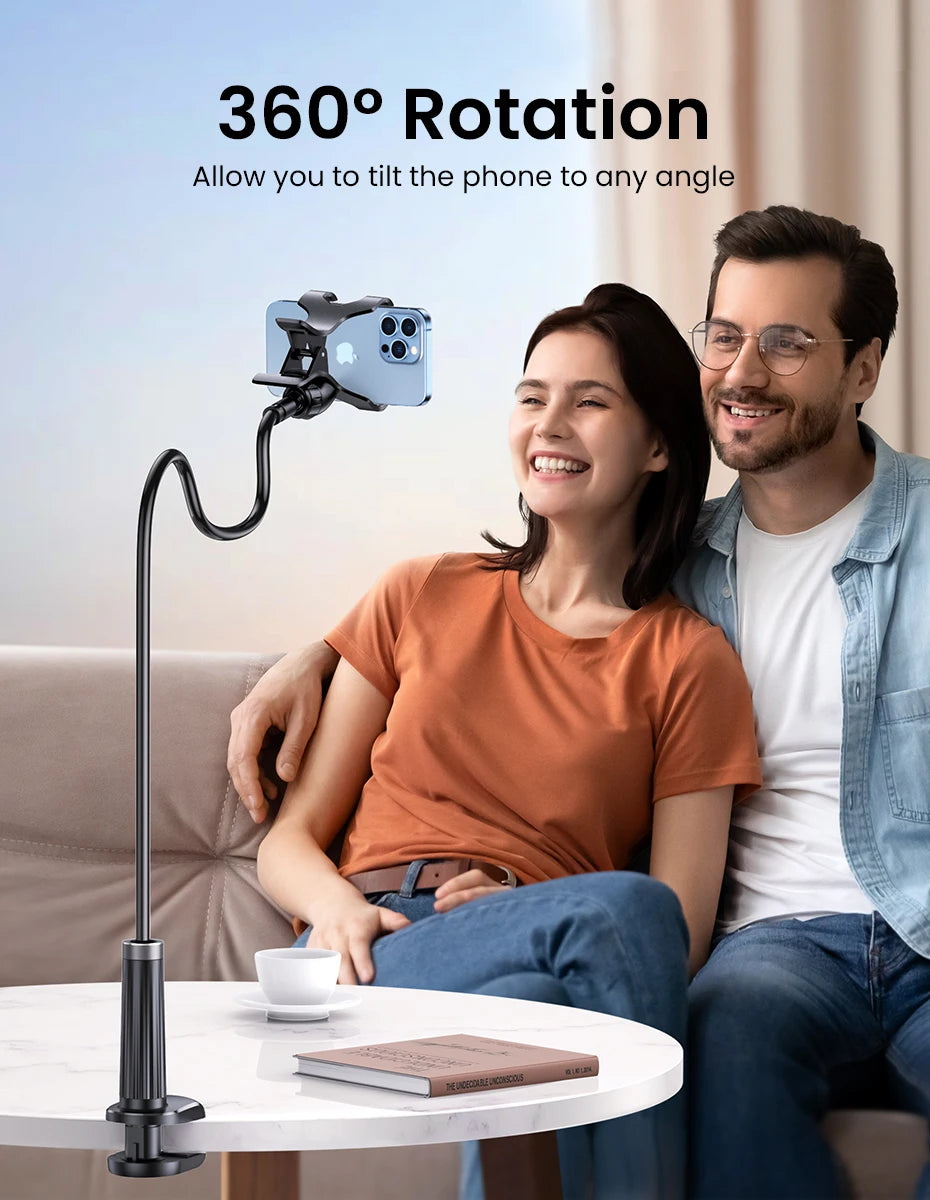 Flexible Gooseneck Phone Holder for Desk and Bed