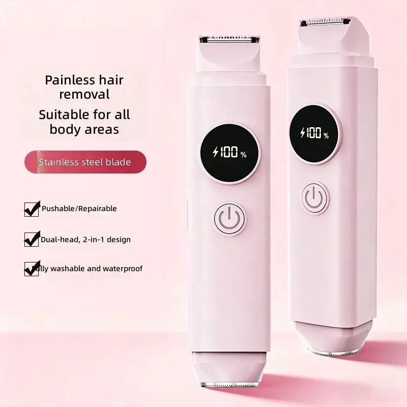 2-in-1 Electric Painless Hair Removal Shaver for Face and Body - 2