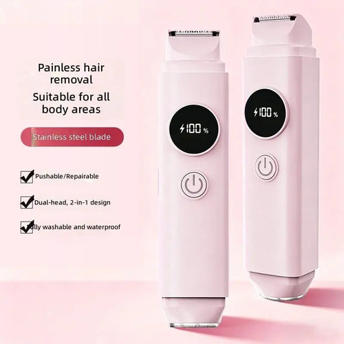2-in-1 Electric Painless Hair Removal Shaver for Face and Body