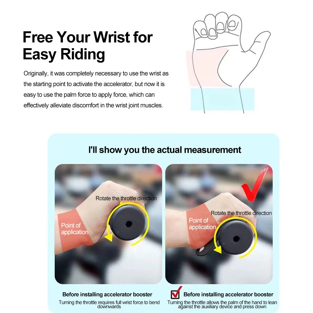 Universal Motorcycle Throttle Assistant Handlebar Cruise Control Clip