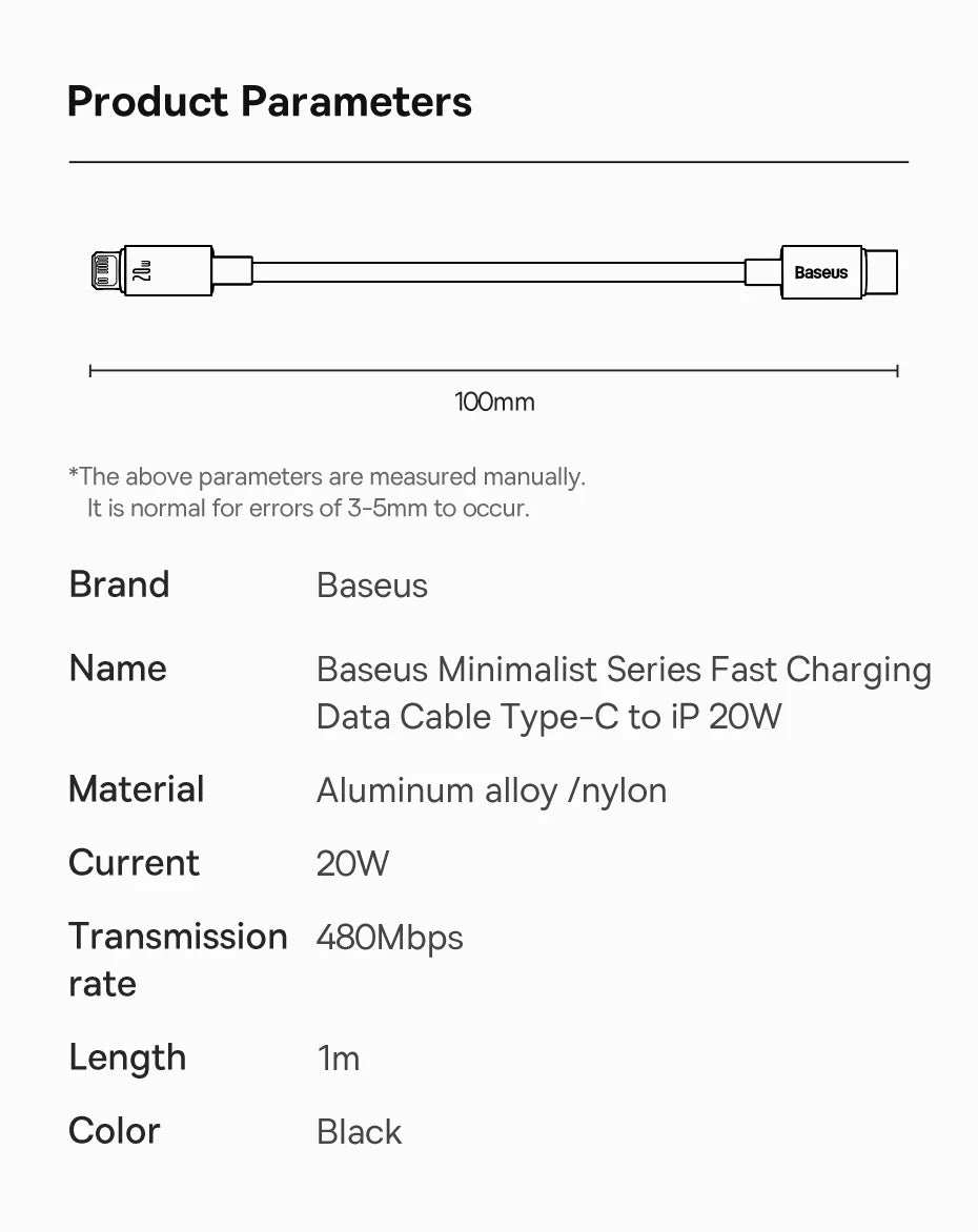 USB-C to Lightning Fast Charging and Data Sync Cable
