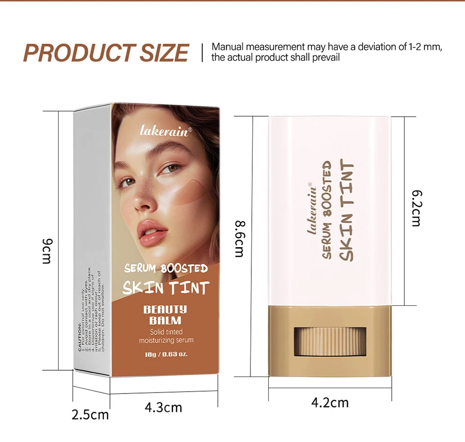 Serum-Boosted Skin Tint Foundation Stick for Natural Coverage - 16