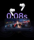Smart Touchscreen Noise Cancelling Wireless Earbuds with Bluetooth 5.4