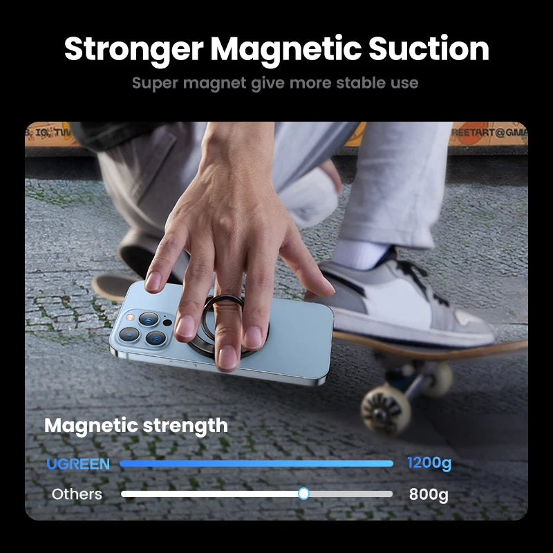 Magnetic Phone Ring Holder and Kickstand for Magsafe Devices - 3