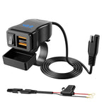 Motorcycle 100W Bidirectional USB Charger with Voltmeter and Switch