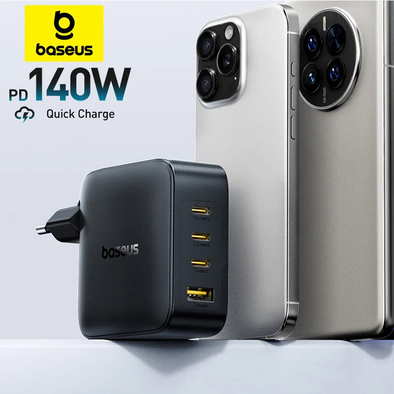 140W USB-C GaN Fast Charger for Laptops and Smartphones