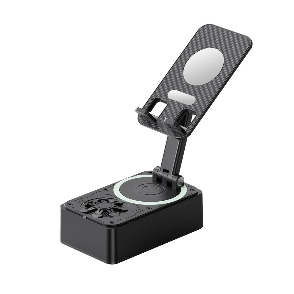 3-in-1 Foldable Phone Stand with Bluetooth Speaker & Power Bank