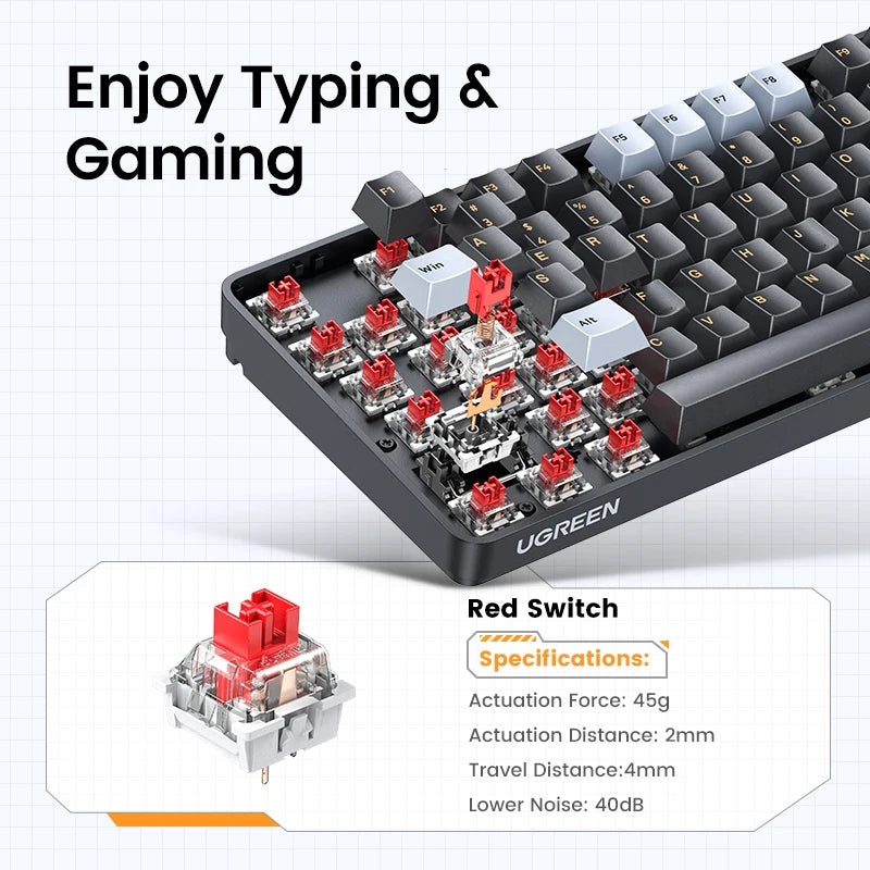Mechanical Gaming Keyboard with PBT Keycaps