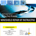 Car Windshield Glass Repair Kit for Cracks and Chips