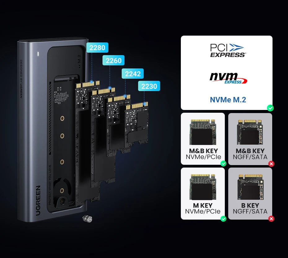 40Gbps USB4 M.2 NVMe SSD Enclosure with Cooling Fan