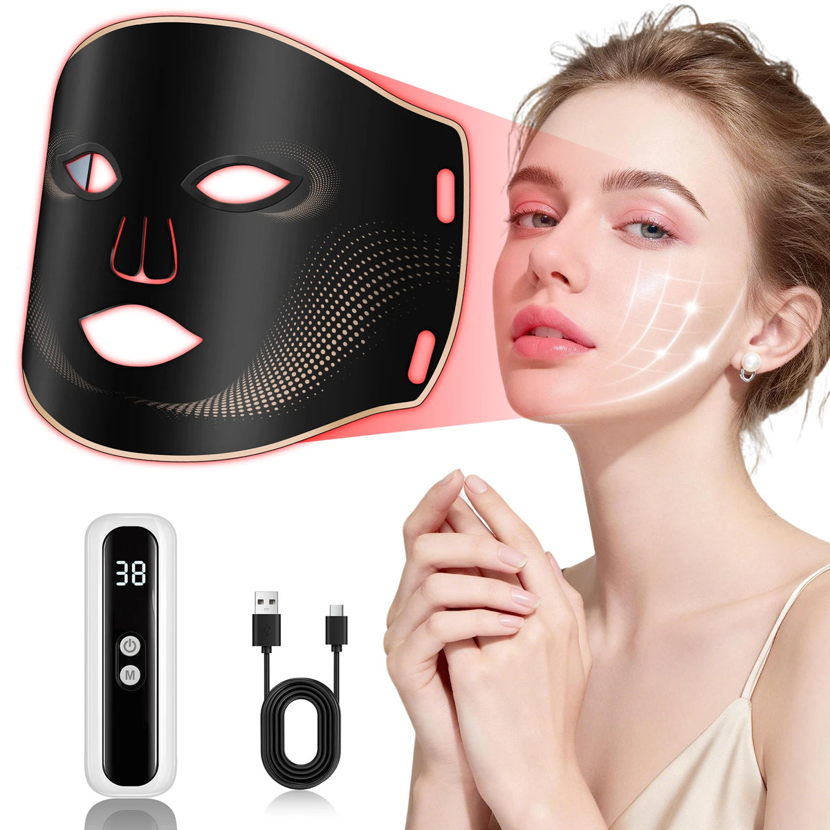 7-Color LED Light Therapy Facial Mask