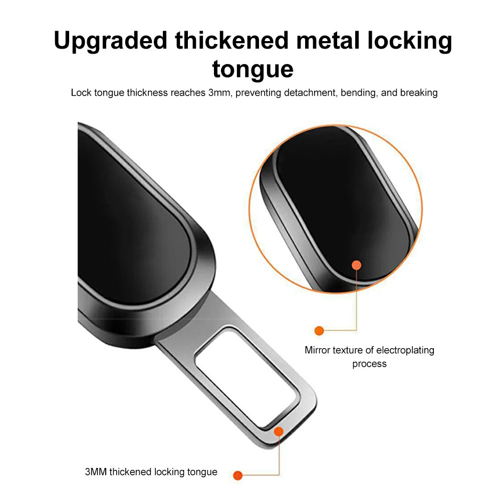 Car Seat Belt Buckle Extension Clip Metal Socket Plug Extender