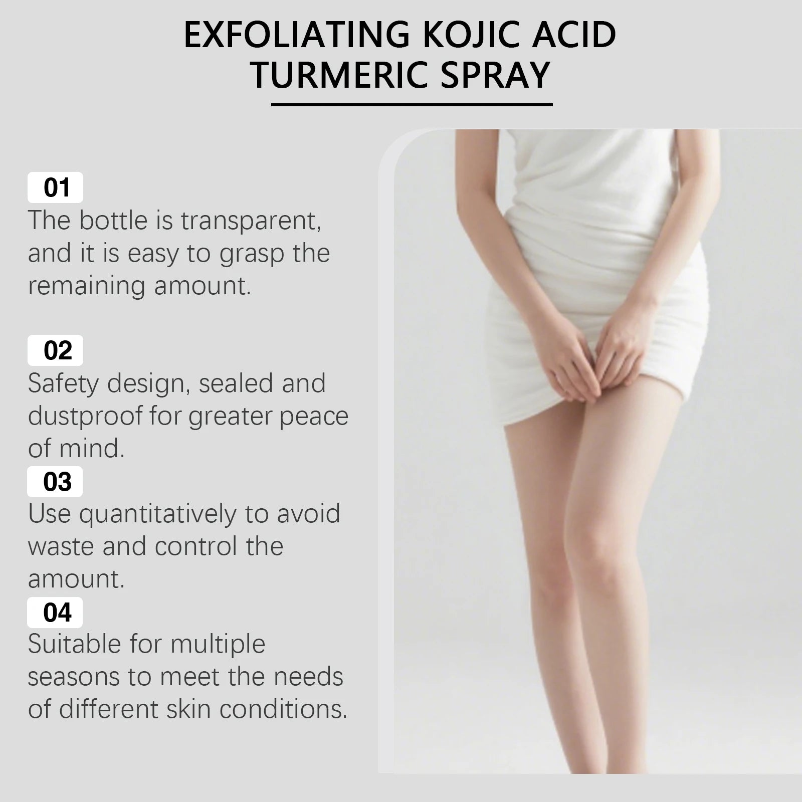 Exfoliating Skin Brightening Spray for Body and Feet - 9