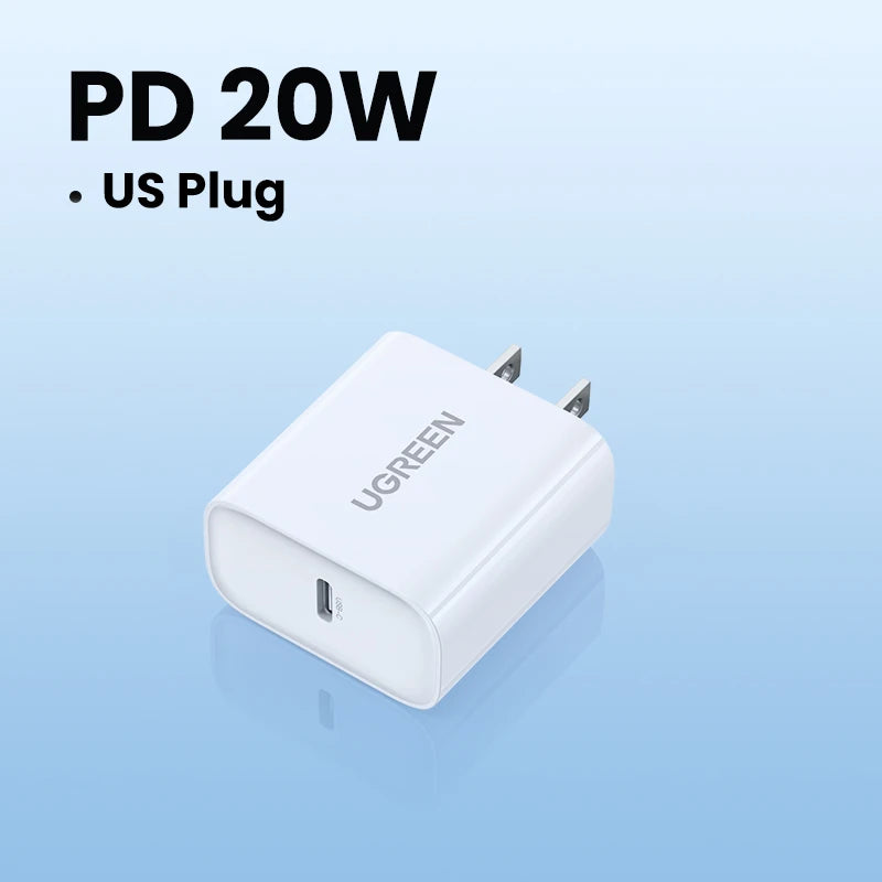 20W USB-C PD Fast Wall Charger for Smartphones and Tablets