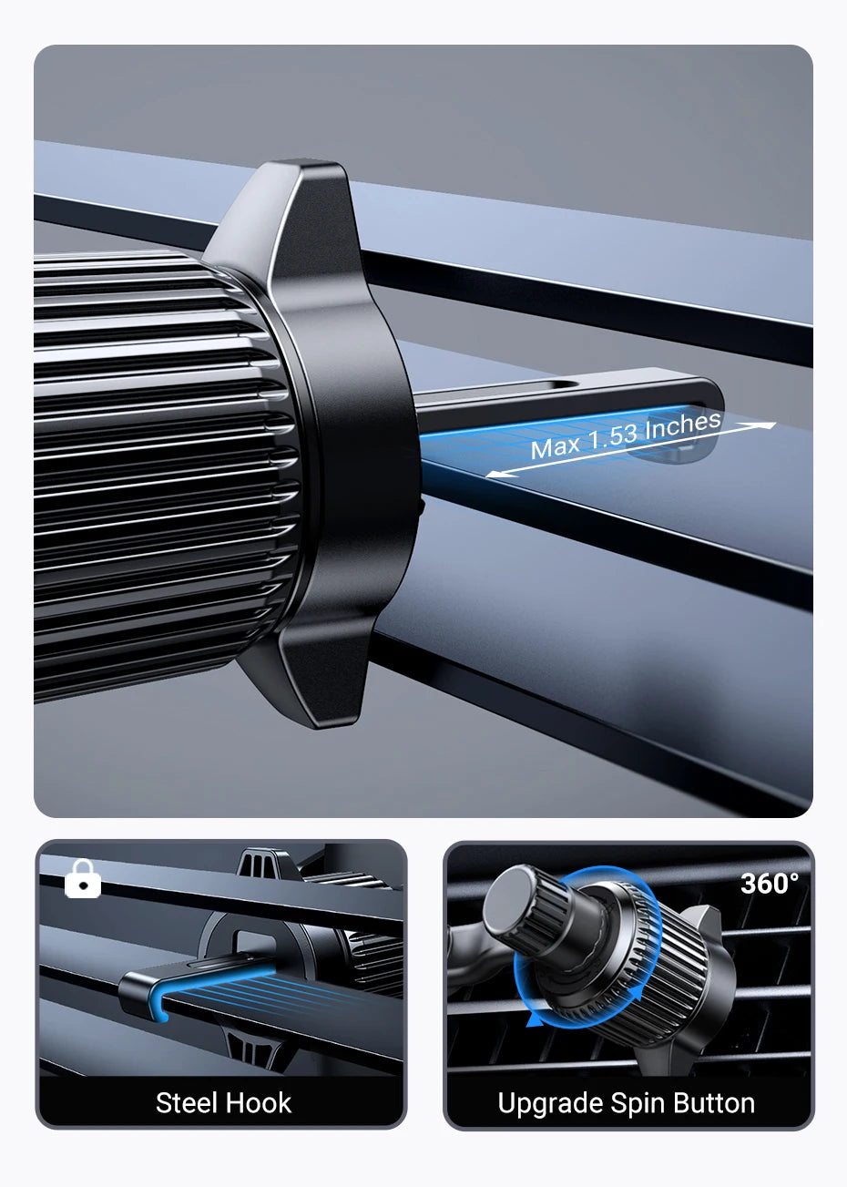 360° Rotating Gravity Car Phone Holder for Air Vents - 12