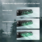 3 Speed Rechargeable Car Seat Cooling Fan with 3000mAh Battery