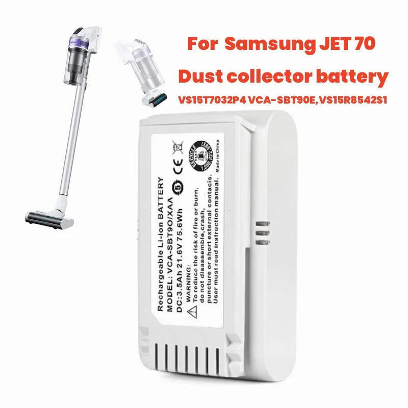 5000mAh Replacement Battery for Samsung Jet 70 and Jet 90 Vacuum