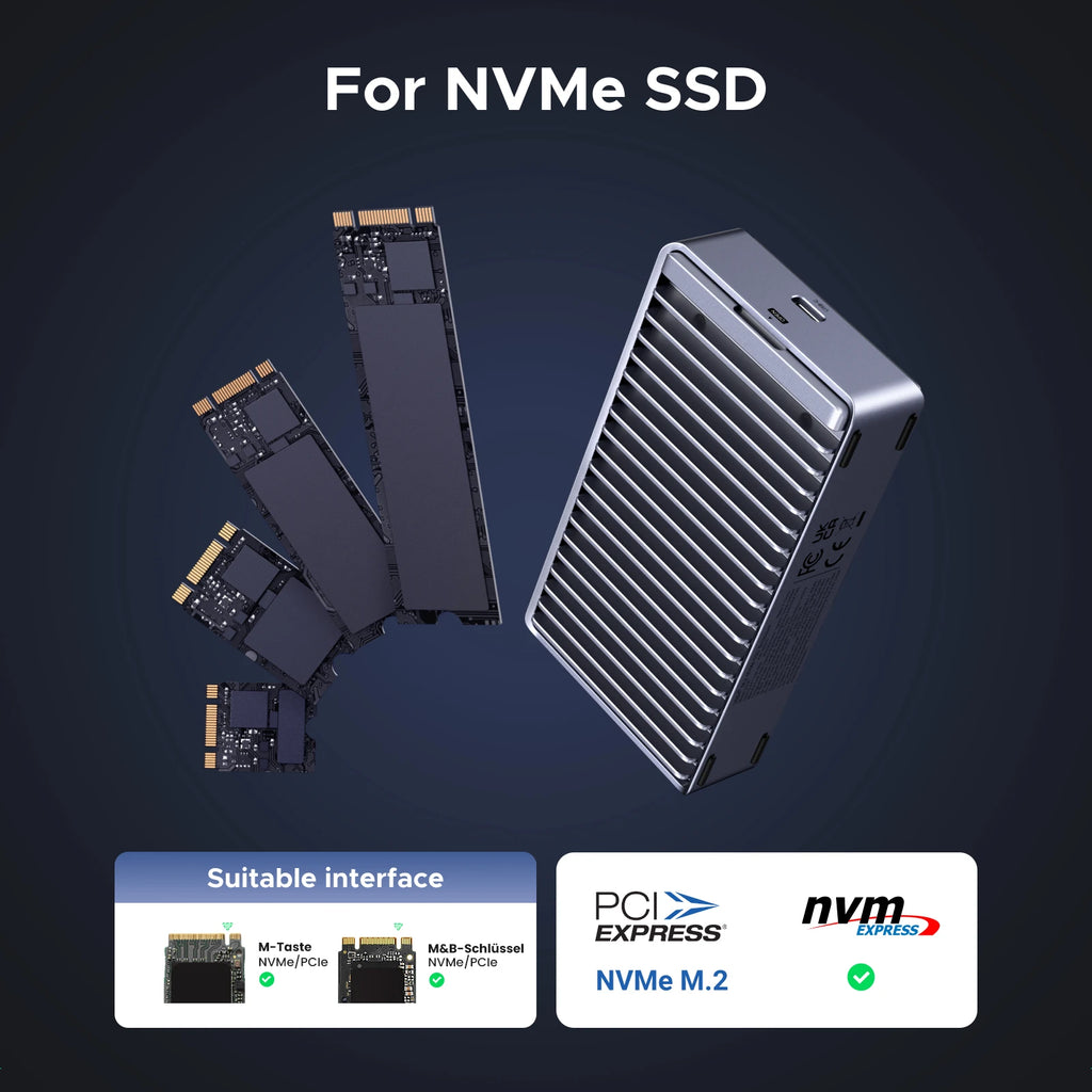 40Gbps USB4 NVMe SSD Enclosure for Thunderbolt and High-Speed Data
