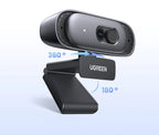 2K HD USB Webcam with Dual Microphones for Streaming and Video Calls