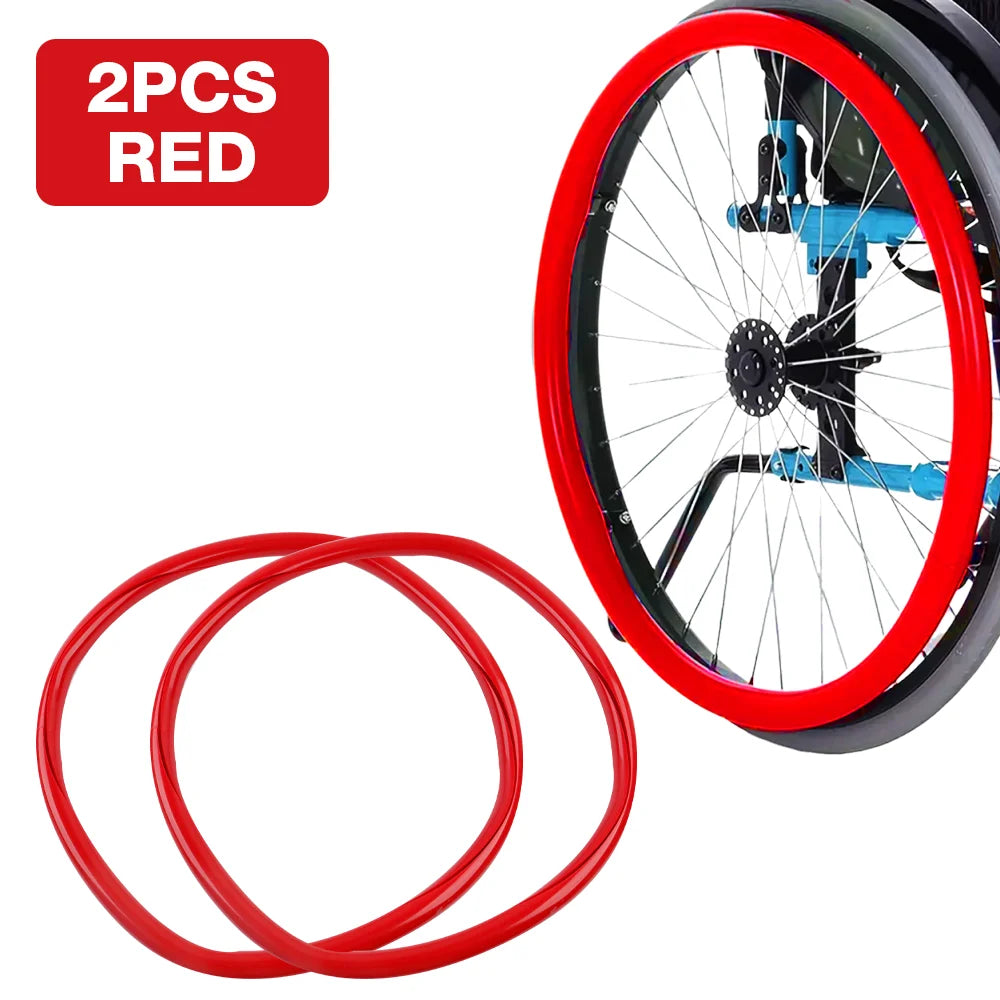 Non-Slip Silicone Wheelchair Hand Rim Covers for 24-Inch Wheels - 9