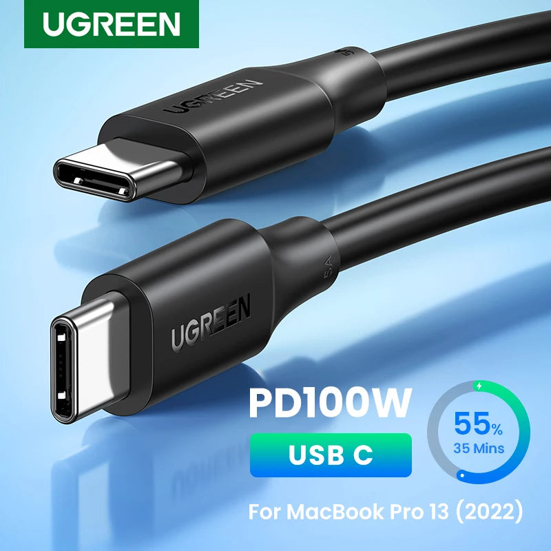 100W USB-C to USB-C Fast Charging and Data Sync Cable - 1