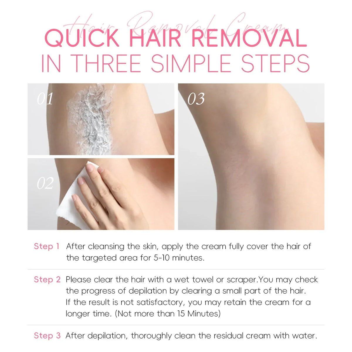 Painless Gentle Hair Removal Cream for Sensitive Body Areas