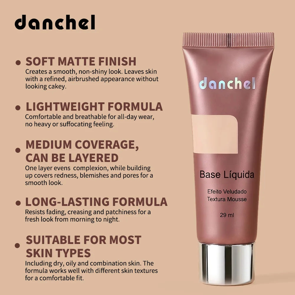 Long-Lasting Velvet Matte Liquid Foundation - 3
