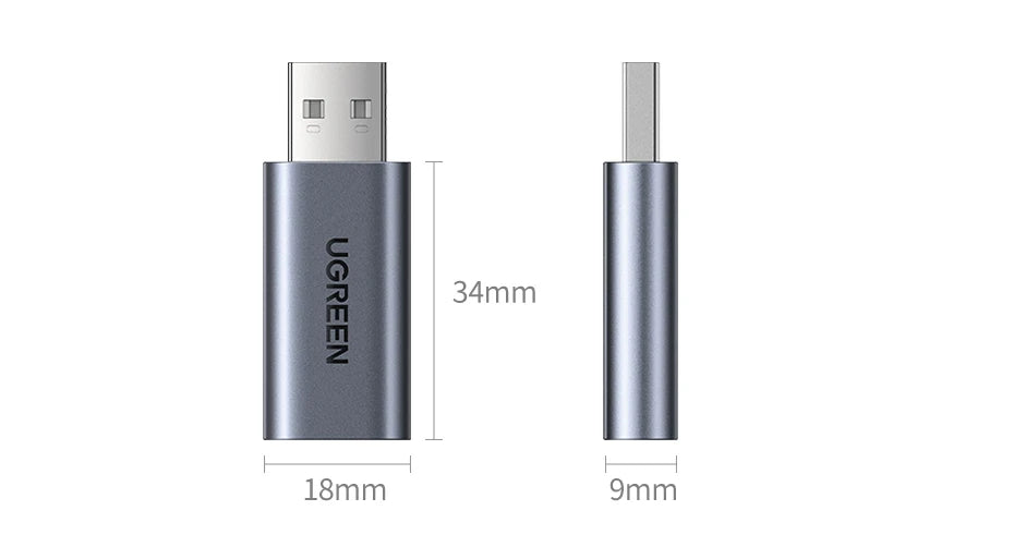 USB to 3.5mm External Sound Card Audio Adapter