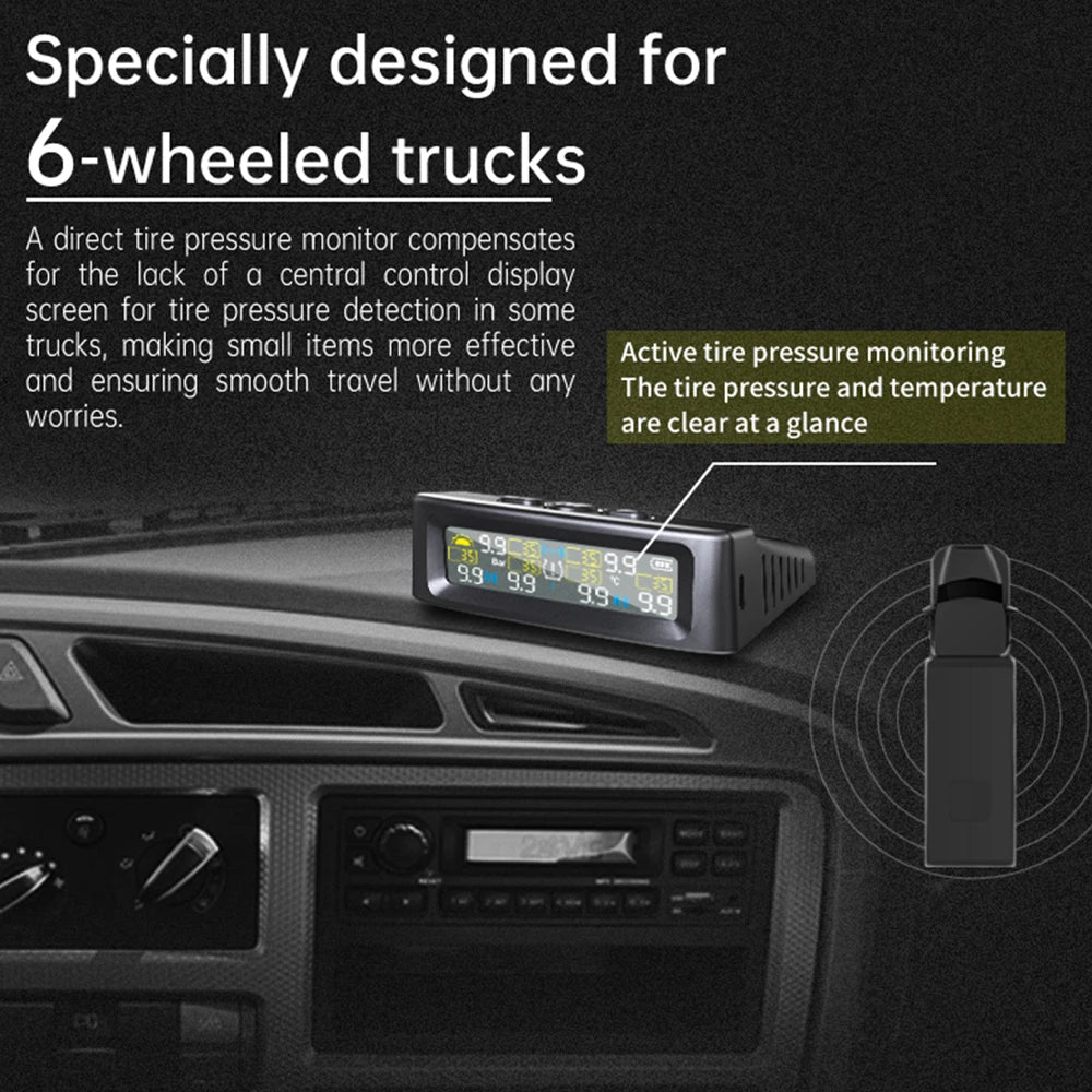 Solar Tire Pressure Monitoring System for Trucks and RVs