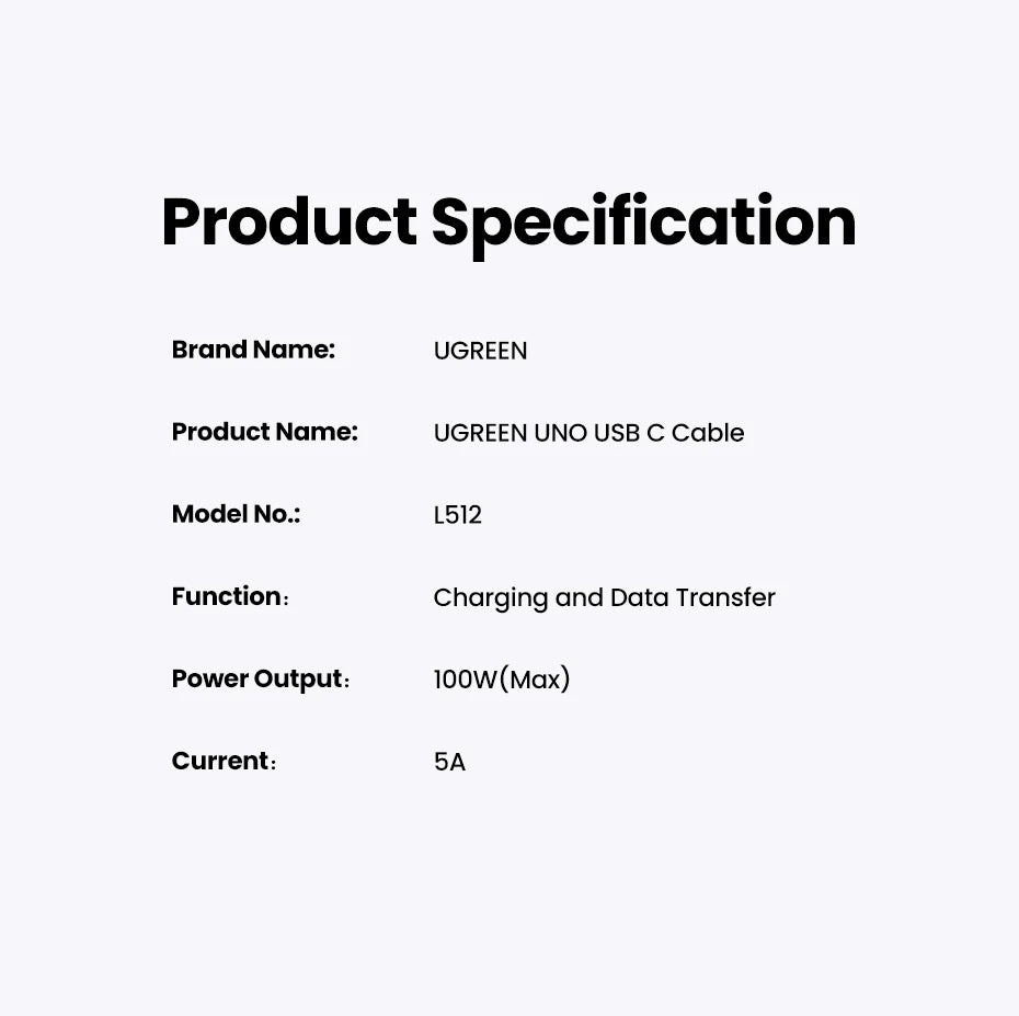 100W USB-C Fast Charging Cable with LED Status Display - 16