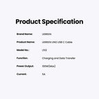 100W USB-C Fast Charging Cable with LED Status Display