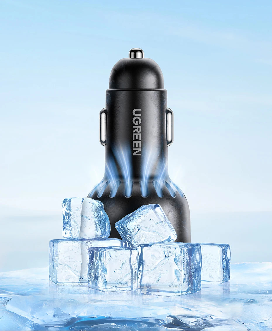 130W 3-Port Fast Car Charger for Laptops and Smartphones - 18