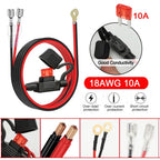 18AWG Car USB Charger Socket Wire Harness with 10A Fuse 60cm
