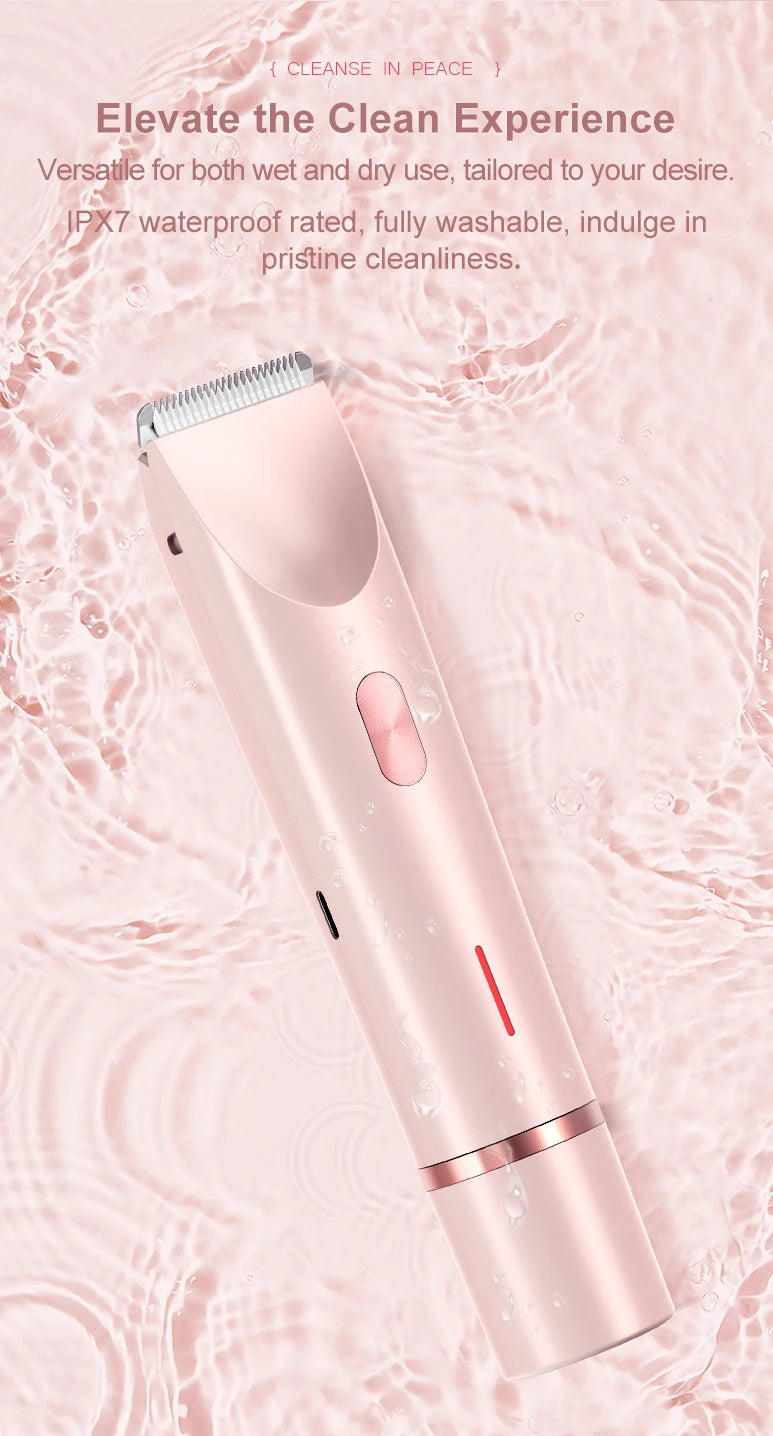 2-in-1 Waterproof Electric Hair Shaver for Body and Face