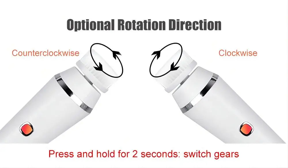 4-in-1 Electric Rotating Facial Cleansing Brush and Massager - 12