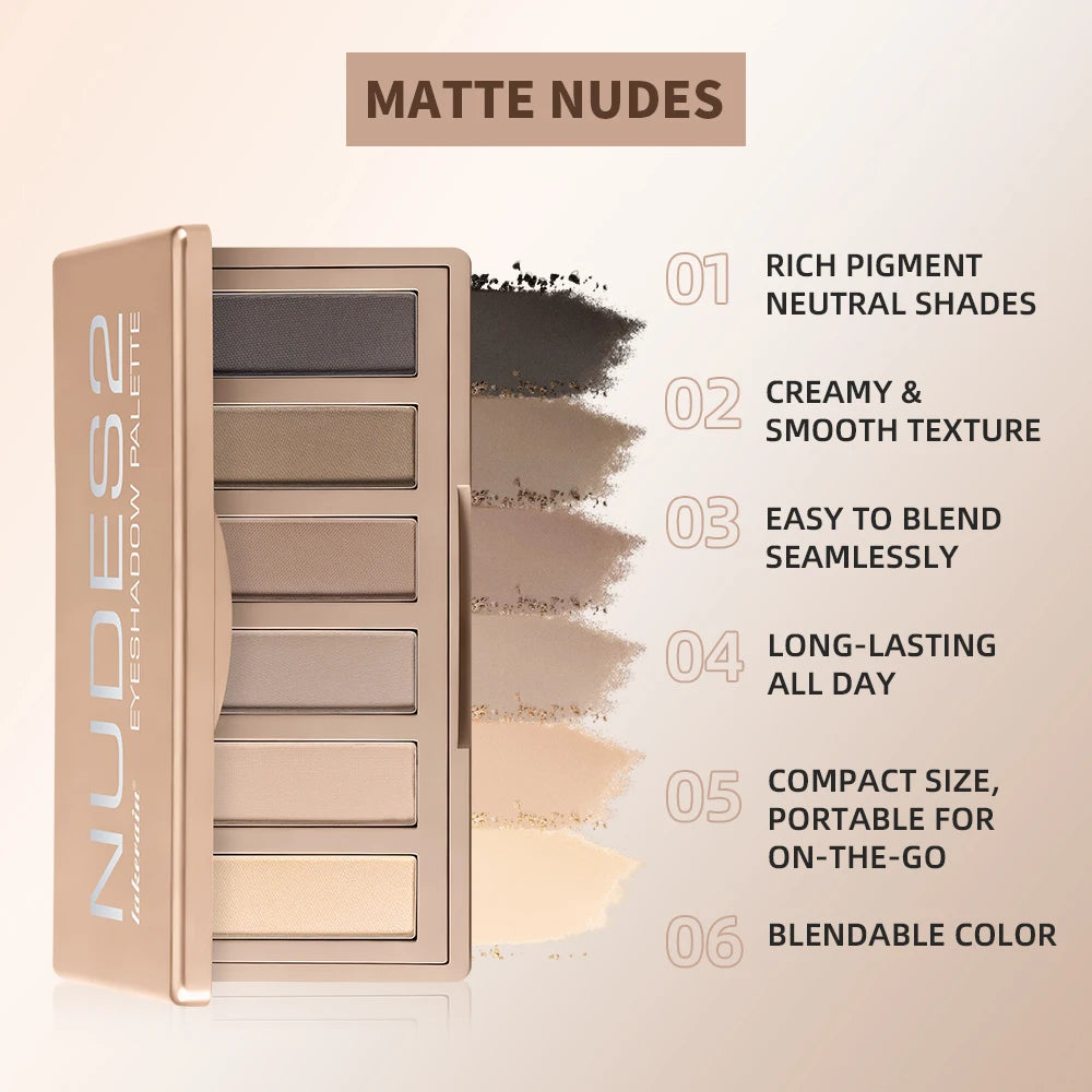 6-Color Matte Neutral Eyeshadow Palette