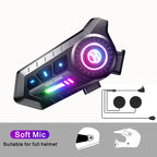 X3 Bluetooth 6.0 Motorcycle Helmet Headset with RGB Light and IP67