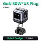 65W GaN USB-C Robot Fast Charger for Laptops and Smartphones