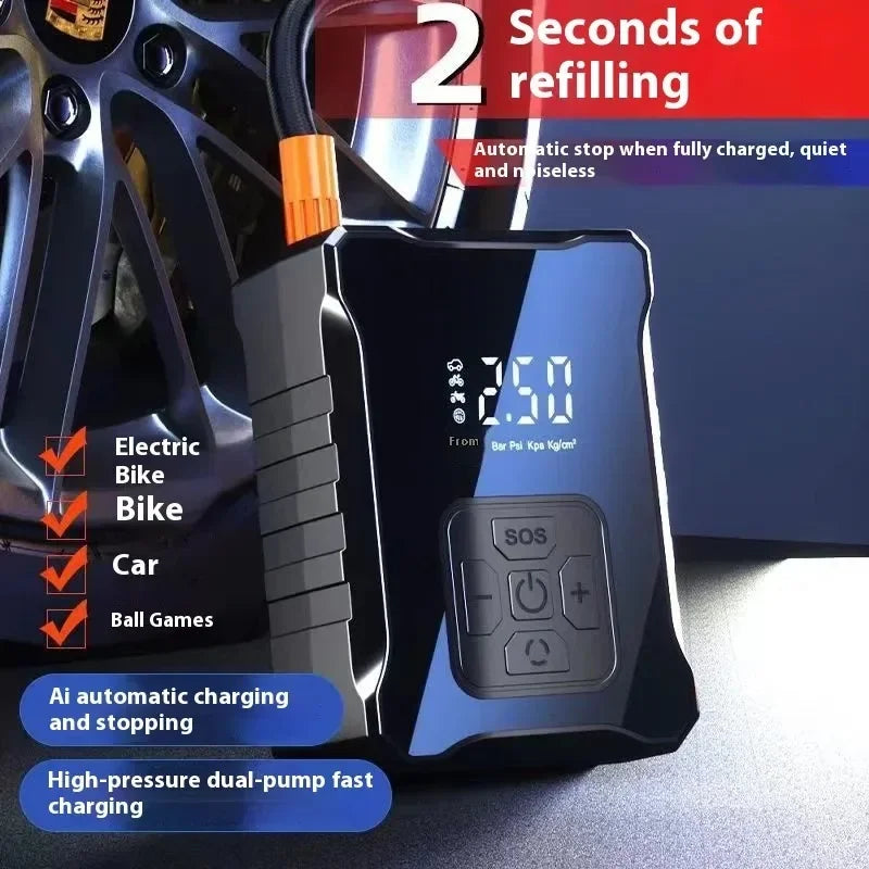 150PSI Portable Cordless Electric Tire Inflator Air Compressor Pump