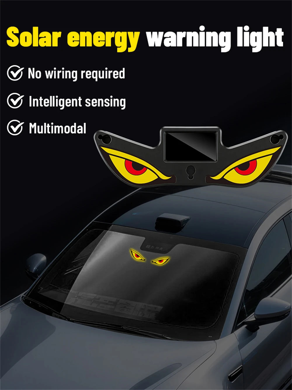 Solar Demon Eye LED Car Window Atmosphere Light