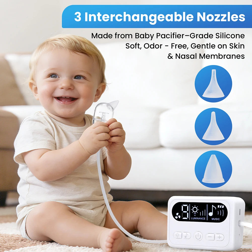 Electric Baby Nasal Aspirator with Music and Suction Control
