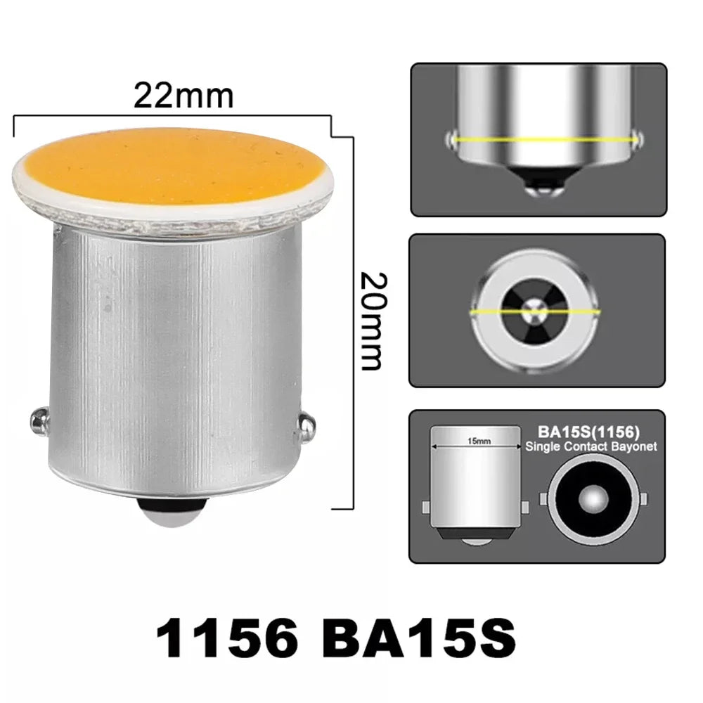 1156 BA15S P21W COB 12SMD LED Signal Reverse Parking Light Bulb 12V 24V