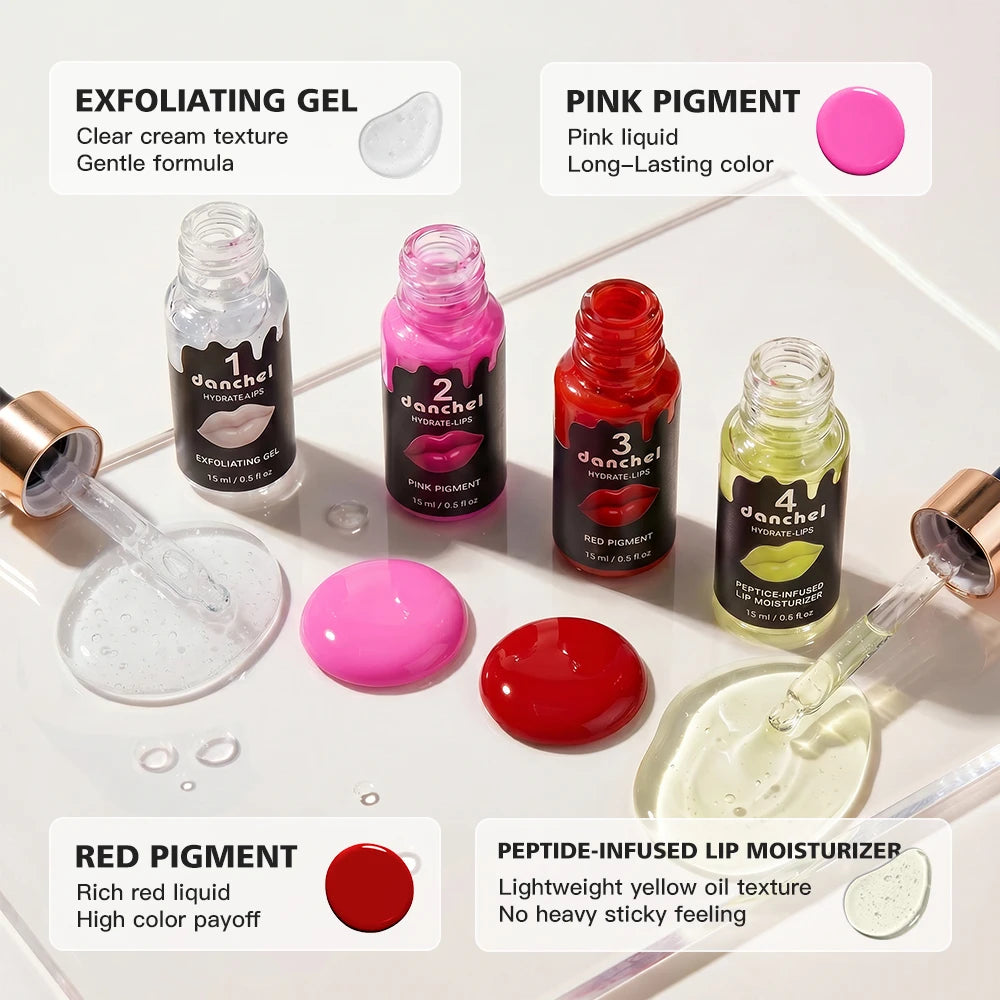 4-Step Lip Care and Exfoliation Treatment Set