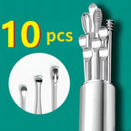 Stainless Steel Ear Wax Removal Cleaning Tool Kit with Storage Case