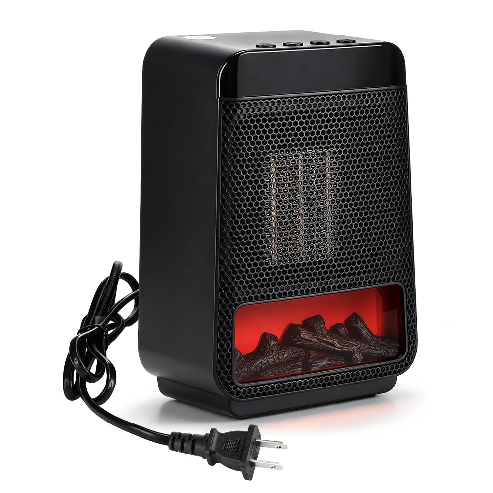 Portable PTC Ceramic Space Heater with Ambient Flame Light